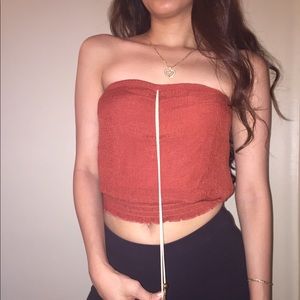 Strapless Rust Shirt